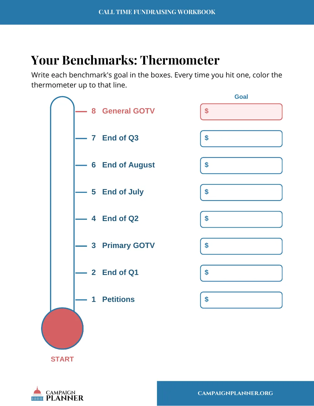 Workbook page: Your Benchmarks Thermometer