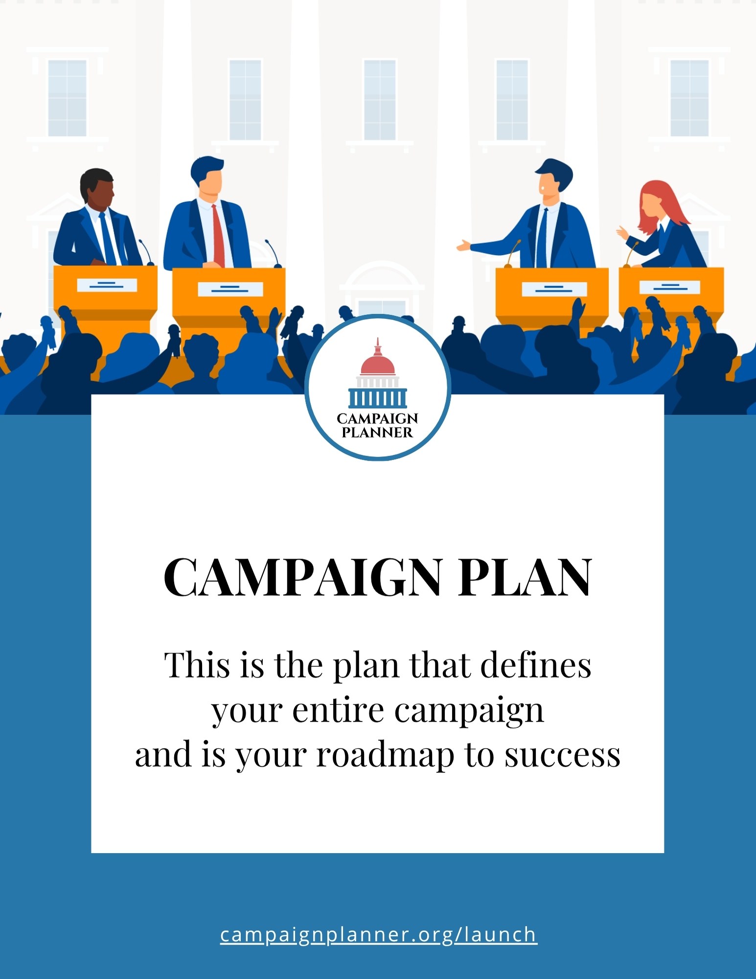 Cover of the 36-page Campaign Plan template